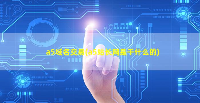 a5域名交易(a5站长网是干什么的)