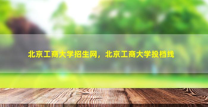 北京工商大学招生网，北京工商大学投档线