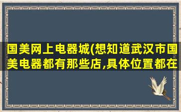 国美网上电器城(想知道武汉市国美电器都有那些店,具*置都在那)