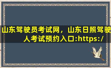 山东驾驶员考试网，山东日照驾驶人考试预约入口：https：sd.122.gov*