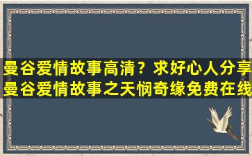 曼谷爱情故事高清？求好心人分享曼谷爱情故事之天悯奇缘*资源