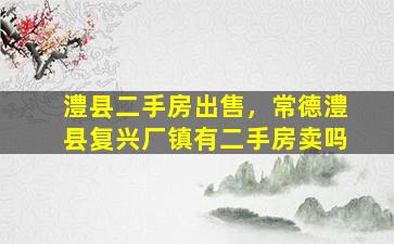 澧县二手房*，常德澧县复兴厂镇有二手房卖吗