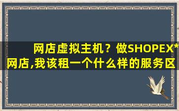 网店虚拟主机？做SHOPEX*网店,我该租一个什么样的服务区或者虚拟主机插图